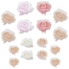 Assorted Color Plastic Flower Nail Charms 50Pcs Durable Nail Decorations