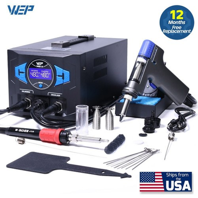 #ad WEP 948D III 110W Desoldering Station Soldering Iron Kit Suction Tin Gun Tool $154.00
