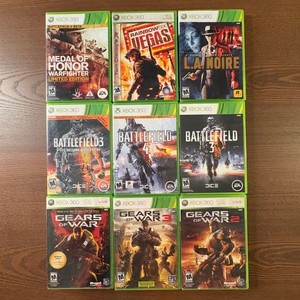 Lot de 4 jeux pour Xbox 360 en bon état avec leurs manuels