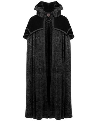 Punk Rave Herren Gothic Vampir beflockt Samt Umhang