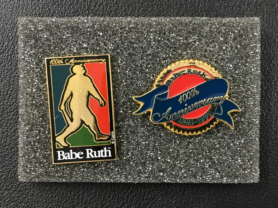 VTG 1995 Babe Ruth 100th Anniversary Collector Pin Set MLB Limited Edt. w/CASE! - Image 2 of 3