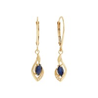 Vivance Damen OhrhäNger 375 Gelbgold 9 Karat Mit Saphir & WeißTopas NEU