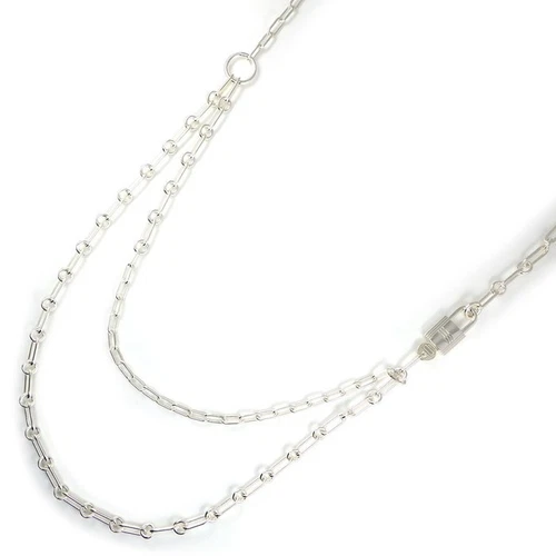 HERMÈS AUTENTICA COLLANA HERMES ALFA KELLY CADENA PORTACHIAVI SV925 ARGENTO HERMES F S