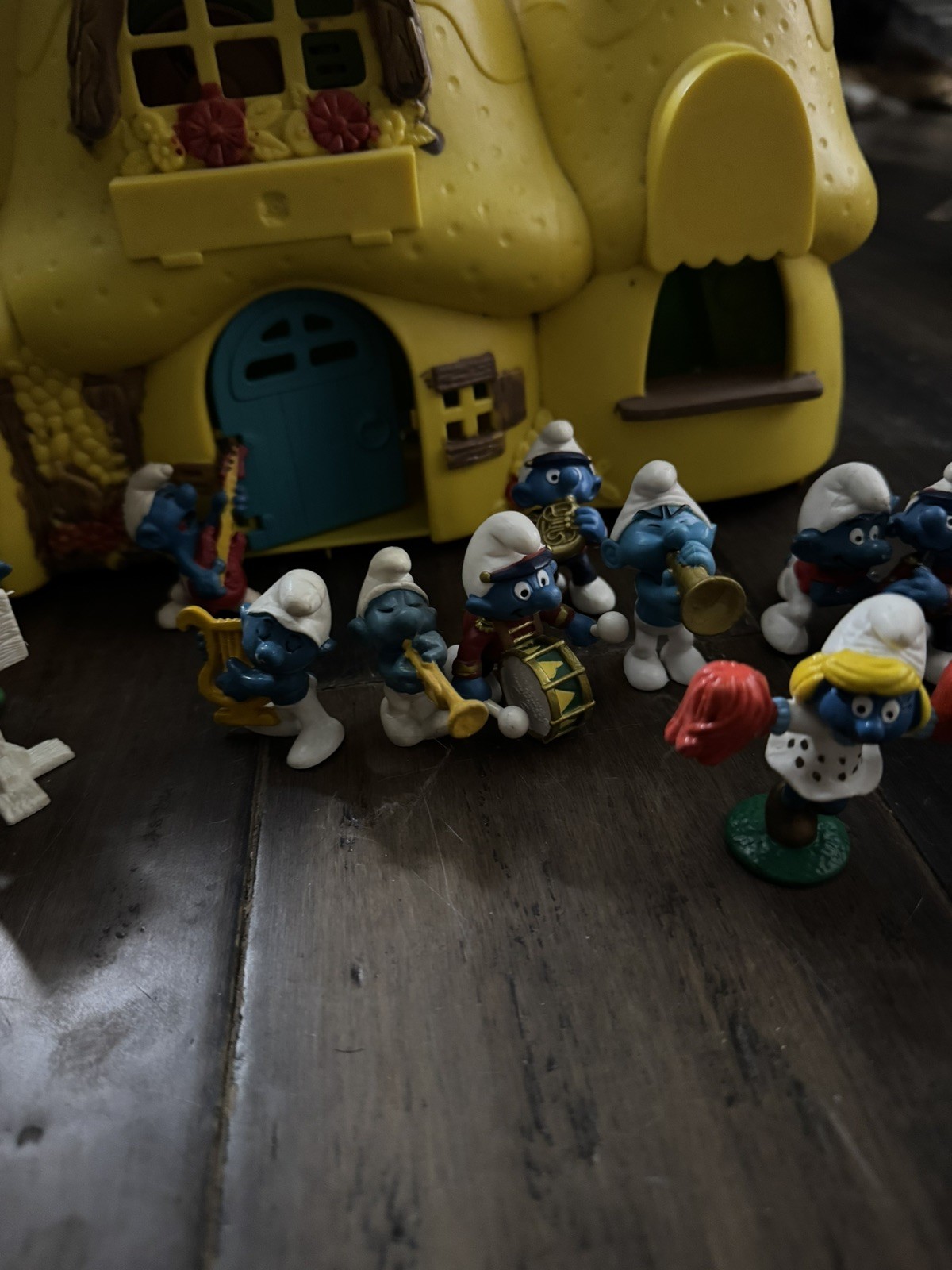MUSICAL PACK VINTAGE 1970s-1980s LOT ORIGINAL PVC SMURFS AND HOUSE | eBay