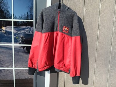 Grundens Stormy Seas VINTAGE Fleece Waterproof Pullover Hoodie Red Men s Size XL