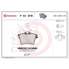 Satz Bremsbeläge Bremsklötze hinten für Peugeot 407 6C 6D SW 6E 607 9D | 9488