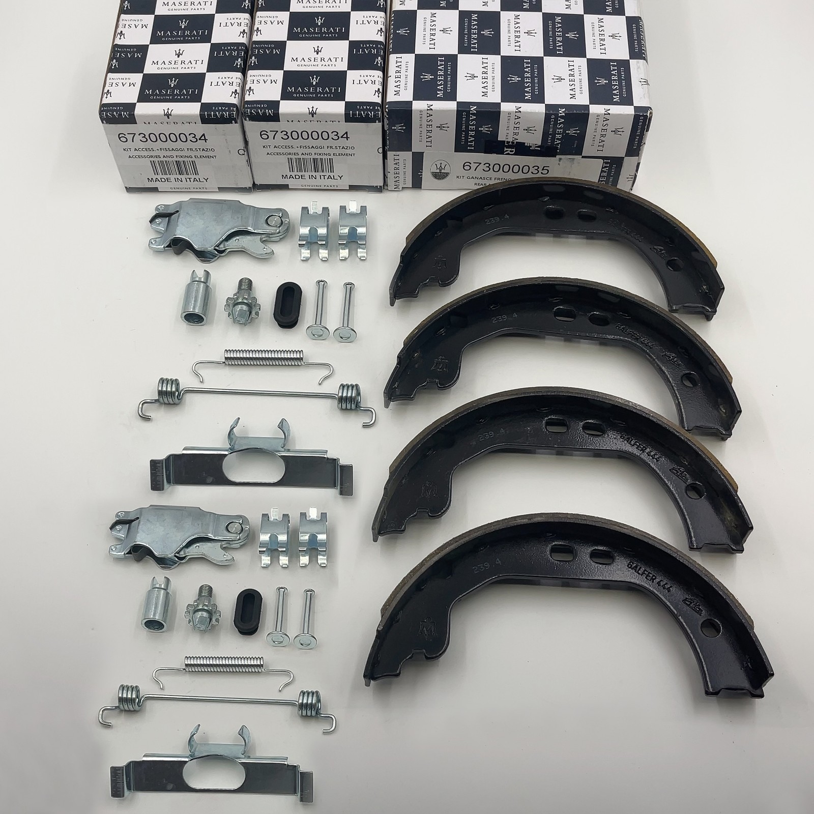 Maserati Ghibli Quattroporte emergency parking hand brake shoes & hardware