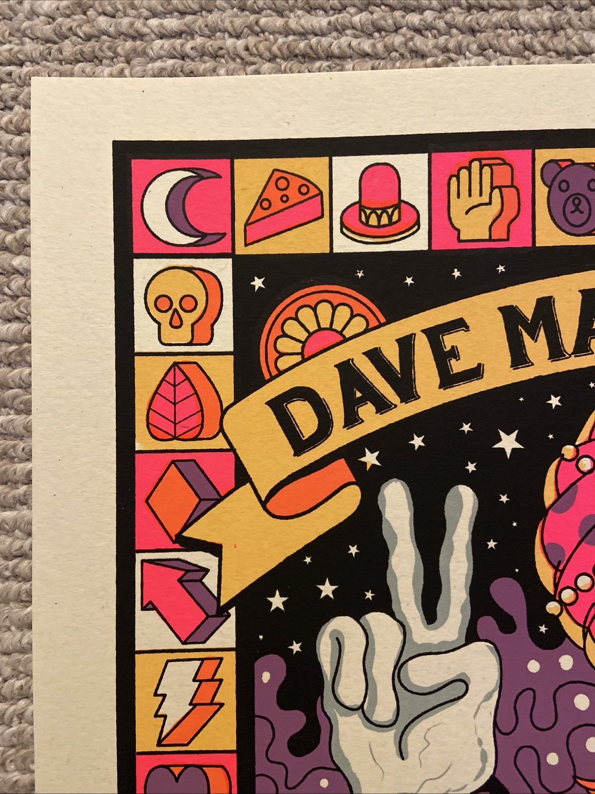 DAVE MATTHEWS BAND POSTER 6/21-22/2024 Alpine Valley WI. Ltd Ed #926/1275 UV Ink