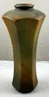 Antique Arts & Crafts Art Pottery Matte Green Brown Vase Fulper? Roseville?