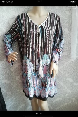 Tunika Sommerkleid Urlaub Strandkleid Holy Moda Gr 40