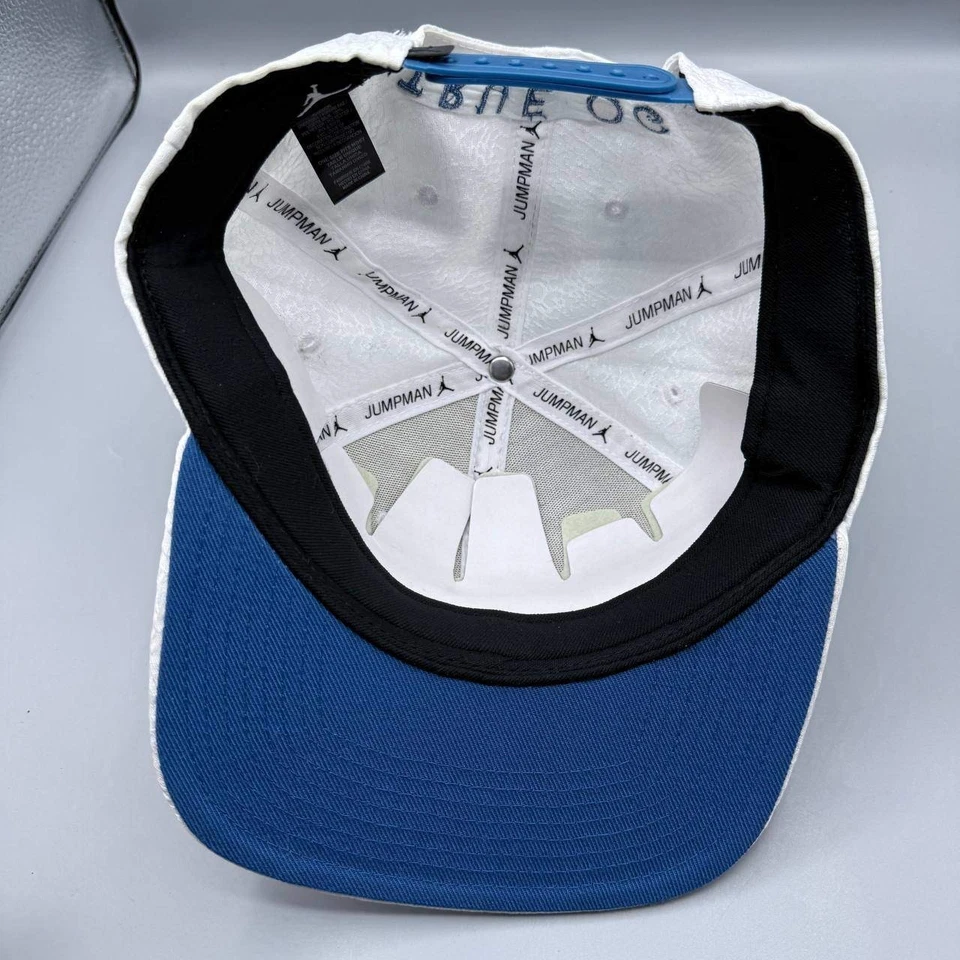 Gorra Air Jordan True OG Hombres Blanca Azul Cemento Elefante Jumpman Snap Back Gorra Nueva Foto 3 de 4