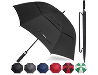 ACEIken golf umbrella windproof large 62 Inch double canopy vented black automat