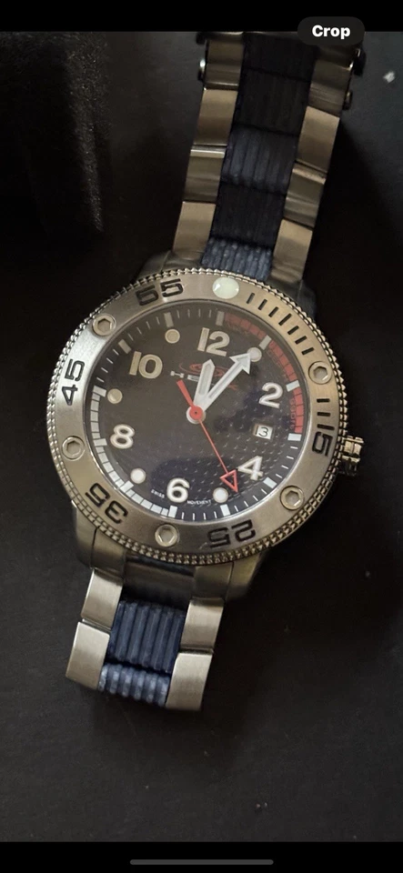 HELIX 男式 OKTO 瑞士 300M 潜水手表 全新 银色 蓝色 - S 水晶 — 第 2/4 张图片