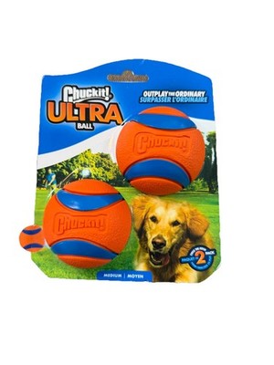 Chuckit! Ultra Dog Ball Pack of 2 Medium High Bounce Balls for  Outdoor Chase
