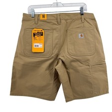 NEW Carhartt Work 10" Shorts Womens 16 Canvas Khaki Rugged Professional BS311