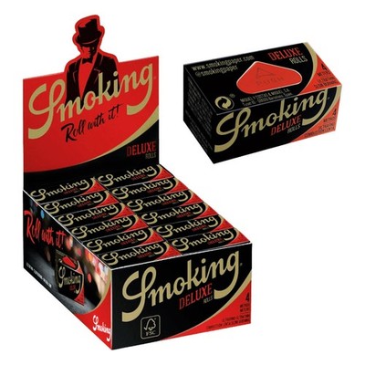 24er Box Smoking Paper ROLLS DE LUXE Schwarz Papers Blättchen Zigarettenpapier