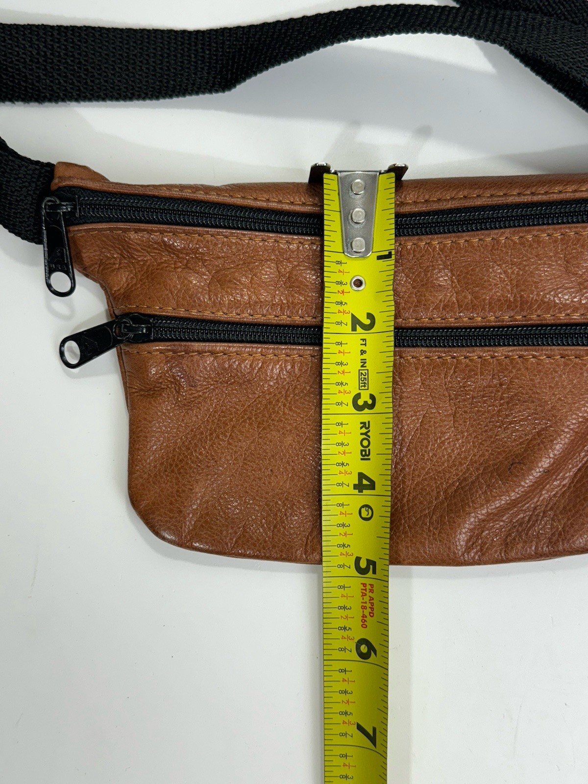 AMERI-BAG LEATHER TWO POCKET FANNY PACK WAIST BAG… - image 9