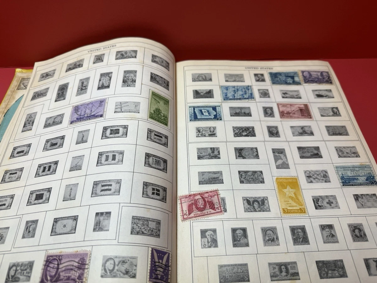 My First Stamp Album Vintage 1960 Minkus Publications Includes Many Stamps