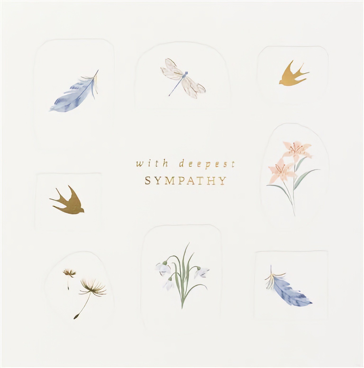 With Deepest Sympathy Premium Card Condolences Bereavement Sorry Thinking Of You