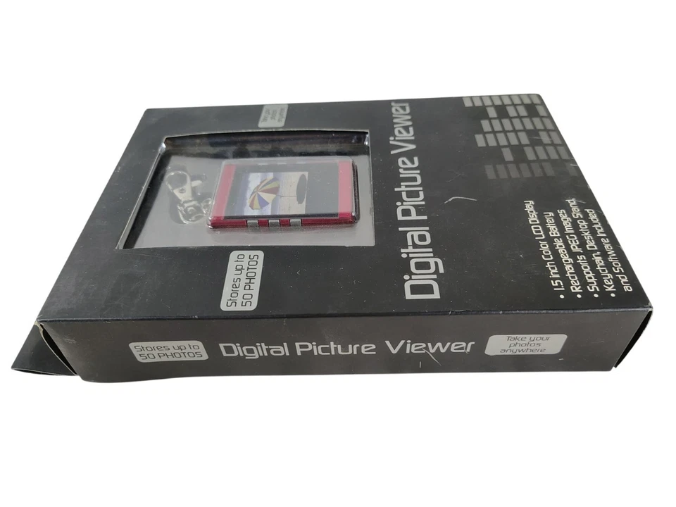 NIB New Small 1.5" Color LCD Digital 50 Photo JPEG Picture Viewer Keychan - Image 3 of 4