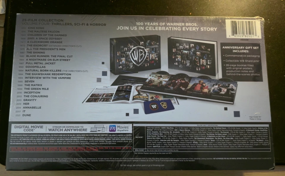 100 Years of Warner Bros Blu-Ray - Volume 4: Thrillers, Sci-Fi & Horror - Image 2 of 2