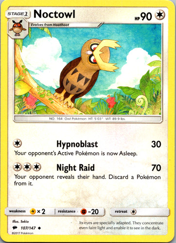 Noctowl 107/147 Burning Shadows Uncommon