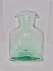 Vintage MCM Blenko Glass 384 Antique Green Double Spout Water Bottle Pitcher
