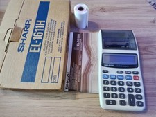 Sharp Elsi Mate EL-1611H Printing Calculator with Instructions