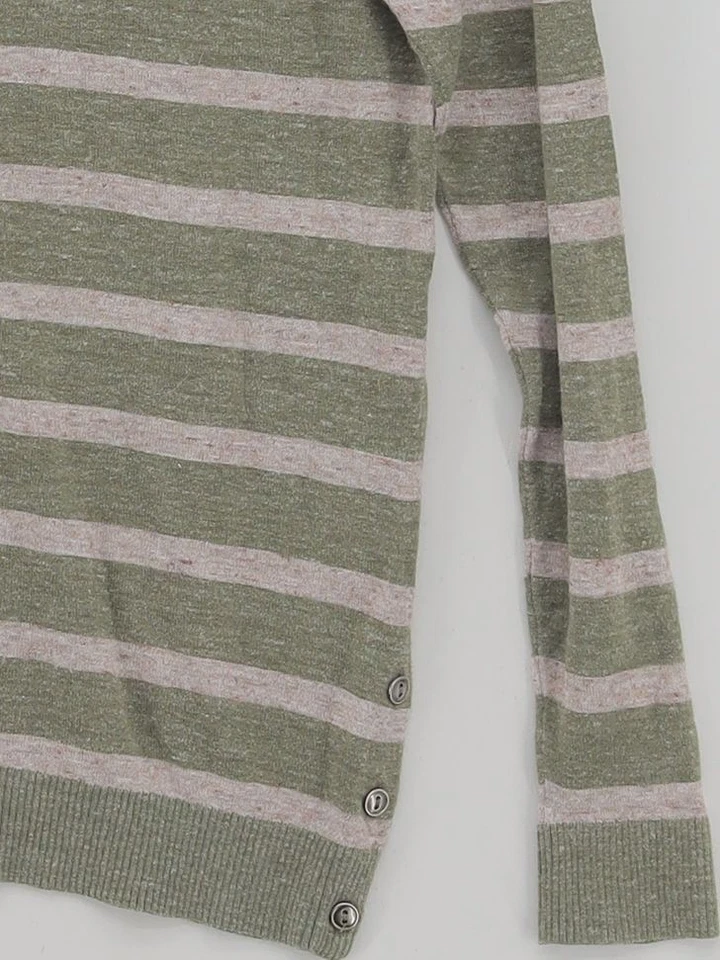 Fat Face Women's Jumper UK 6 Green Striped 100% Cotton Crew Neck Pullover - Image 4 of 4