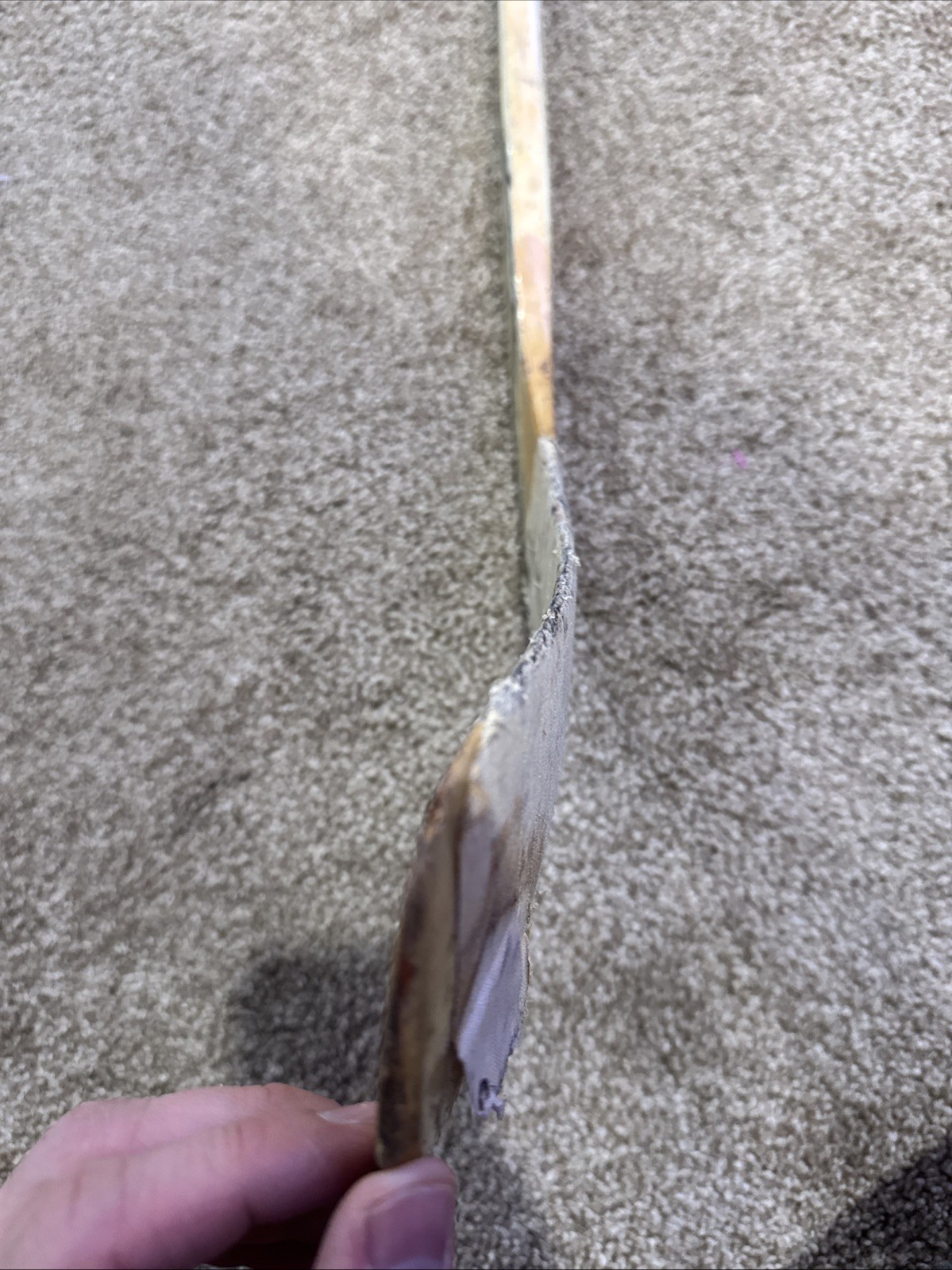 1980’s Game Used Marc Bergevin Chicago Blackhawks Canadien Wooden Hockey Stick