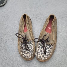 Twisted X Driving Moccasins Womens 8.5M Brown Leather Leopard Western WDM0057