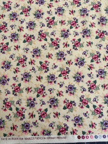 Vintage Faye Burgos by Marcus Brothers pink/purple pansy 34"x44"  FREE SHIPPING video thumbnail