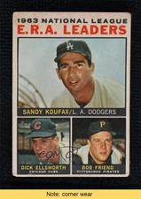 1964 Topps League Leaders Venezuelan Sandy Koufax Dick Ellsworth HOF READ 0xi1