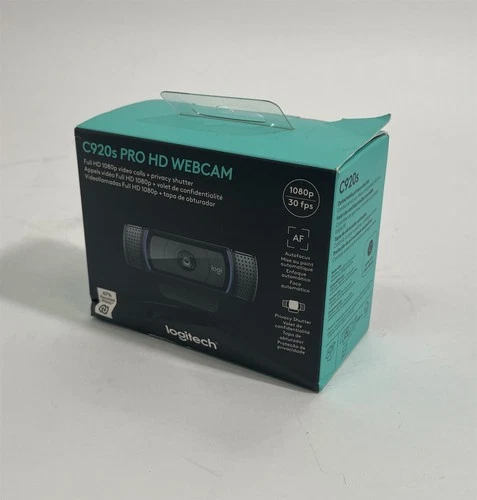 NEW Logitech C920S Pro V-U0060 1080p Full HD 330FPS USB Webcam