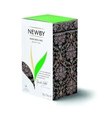 Newby Darjeeling Black Tea, 25 Biodegradable Tea Bags free shipping world wide