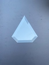 6 x 5 beveled crest/sheild glass tile piece