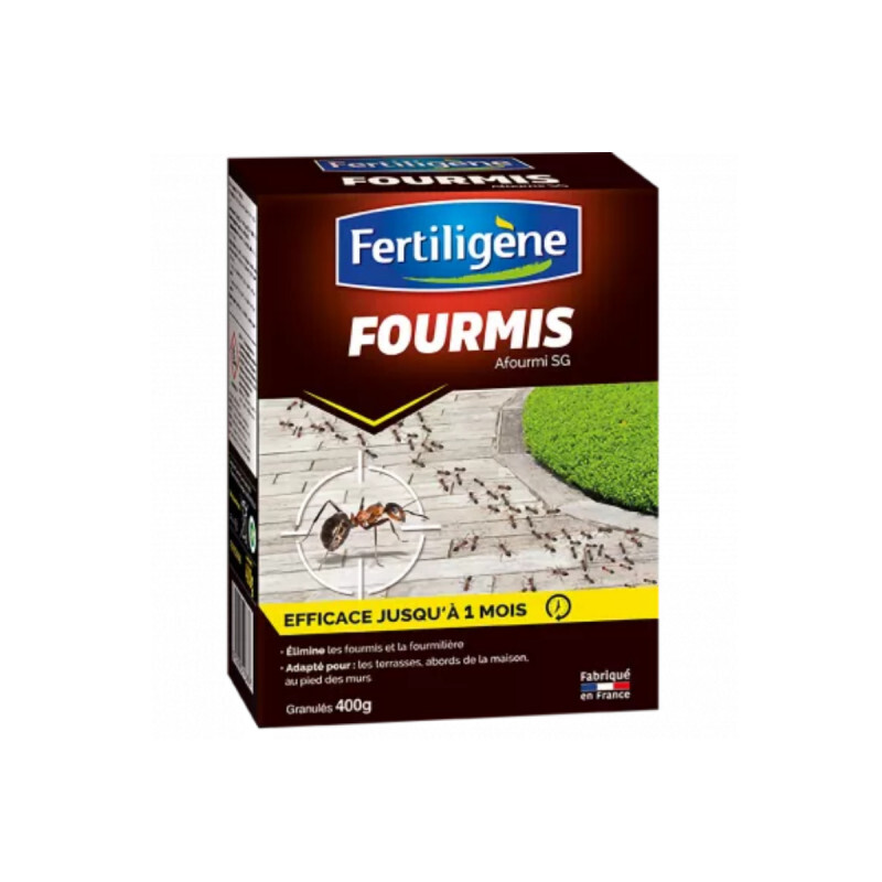 Granulés anti-fourmis FERTILIGÈNE 400g insecticide extérieur puissant
