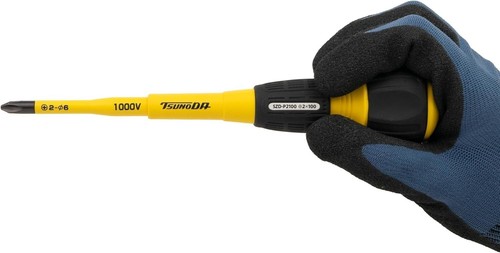 TSUNODA INSULATED SCREWDRIVER SLIM SHAFT TYPE (2x100mm) SZD-P2100 - Picture 11 of 11