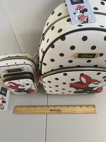 Conjunto Primark Minnie Mouse - Mochila y Bandolera de Cuero Sintético a Lunares ~ *Nuevo* - Imagen 6 de 7