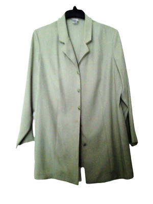 Studio C Classic Collection Plus Ladies Pre-Owned  Shirt Jacket Size 18- Sage