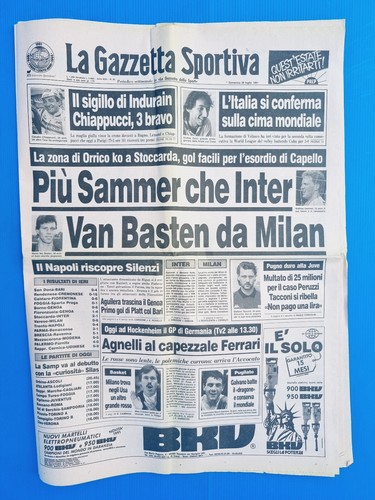 Gazetta Dello Sport - 28 Juin 1968 - Inter - Torino - Zaidi - Grosskost - Atzori