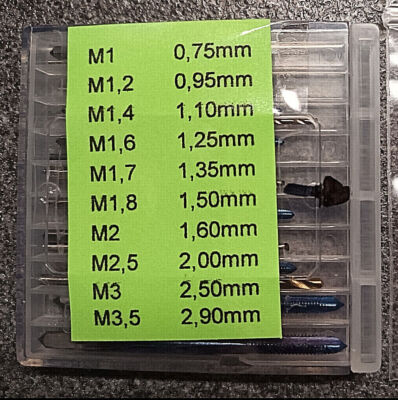 M2 Threaded Slicer & Pre-Drill 1.60mm or *SET OF 20* Nano-Blue Threaded Drill