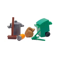 Genuine LEGO Trash Can & Wheelie Bin Rubbish Garbage Minifigure Scale Furniture