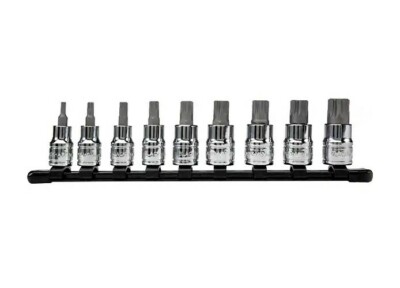 9pc Proto Blackhawk XZN Triple Square 12 Point Spline Bit Socket Set HW-9509TS