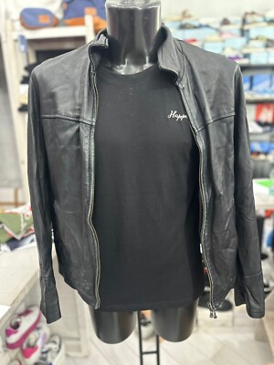 Generic Jacke aus Echtem Leder Gebraucht Man Gr. 50 Schwarz LLV264