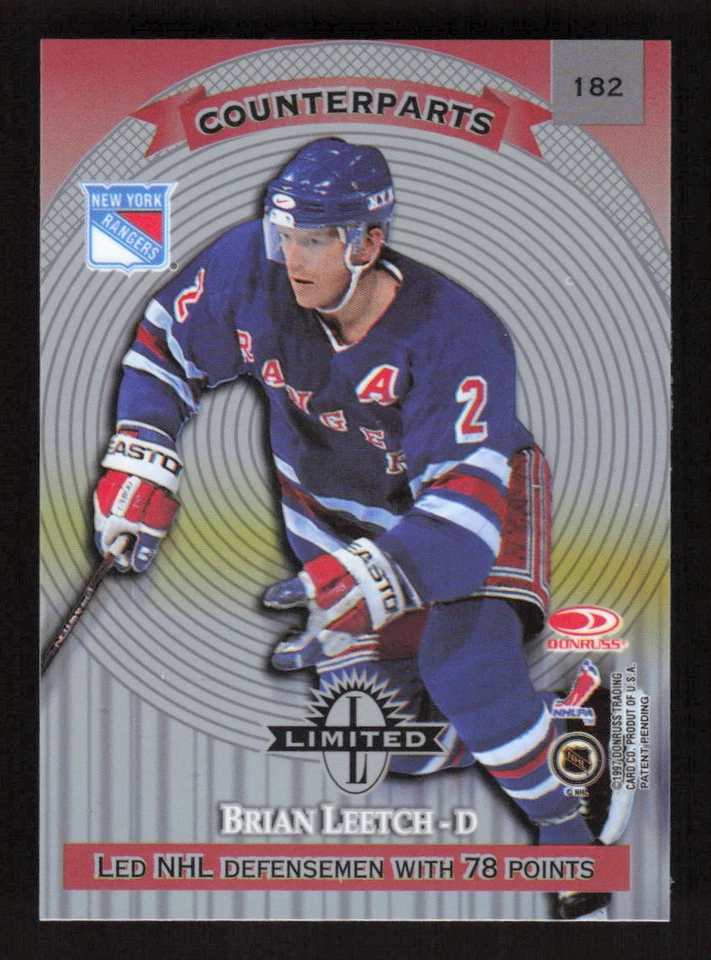 1997-98 Donruss Limited #182 Bryan Berard / Brian Leetch - Image 2 of 2