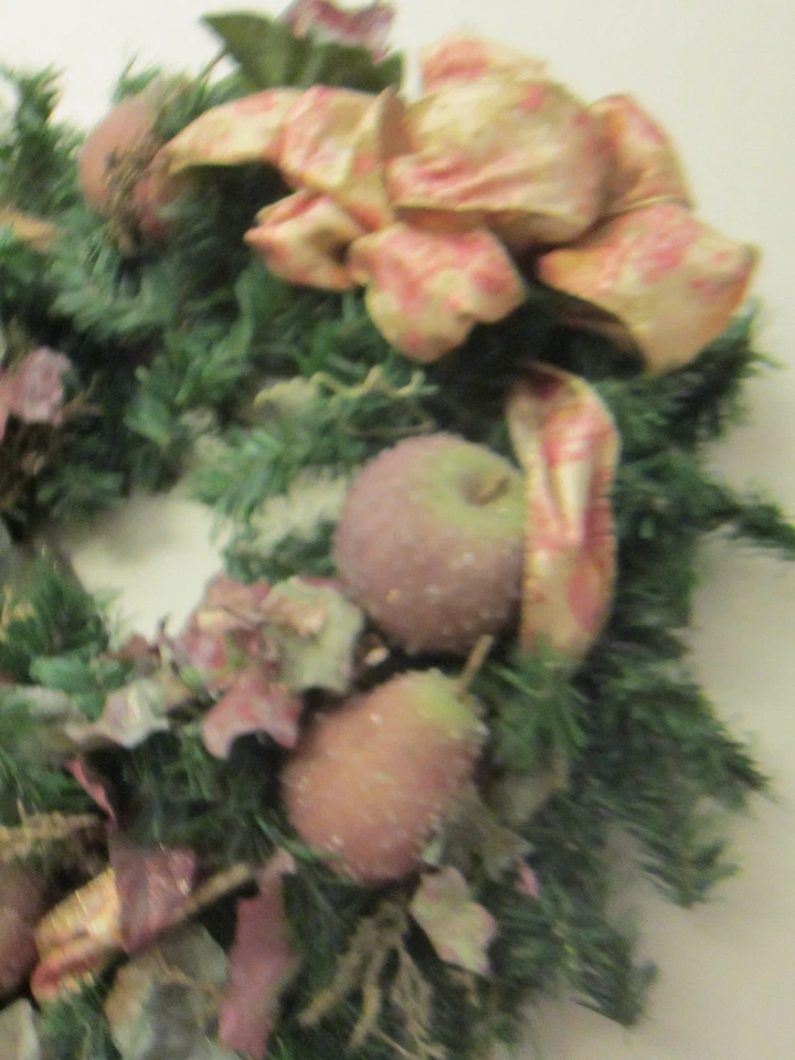 Otoño Invierno Elegante Guirnalda Vacaciones Navidad 24 pulgadas Peras Manzanas Cinta  Foto 4 de 4