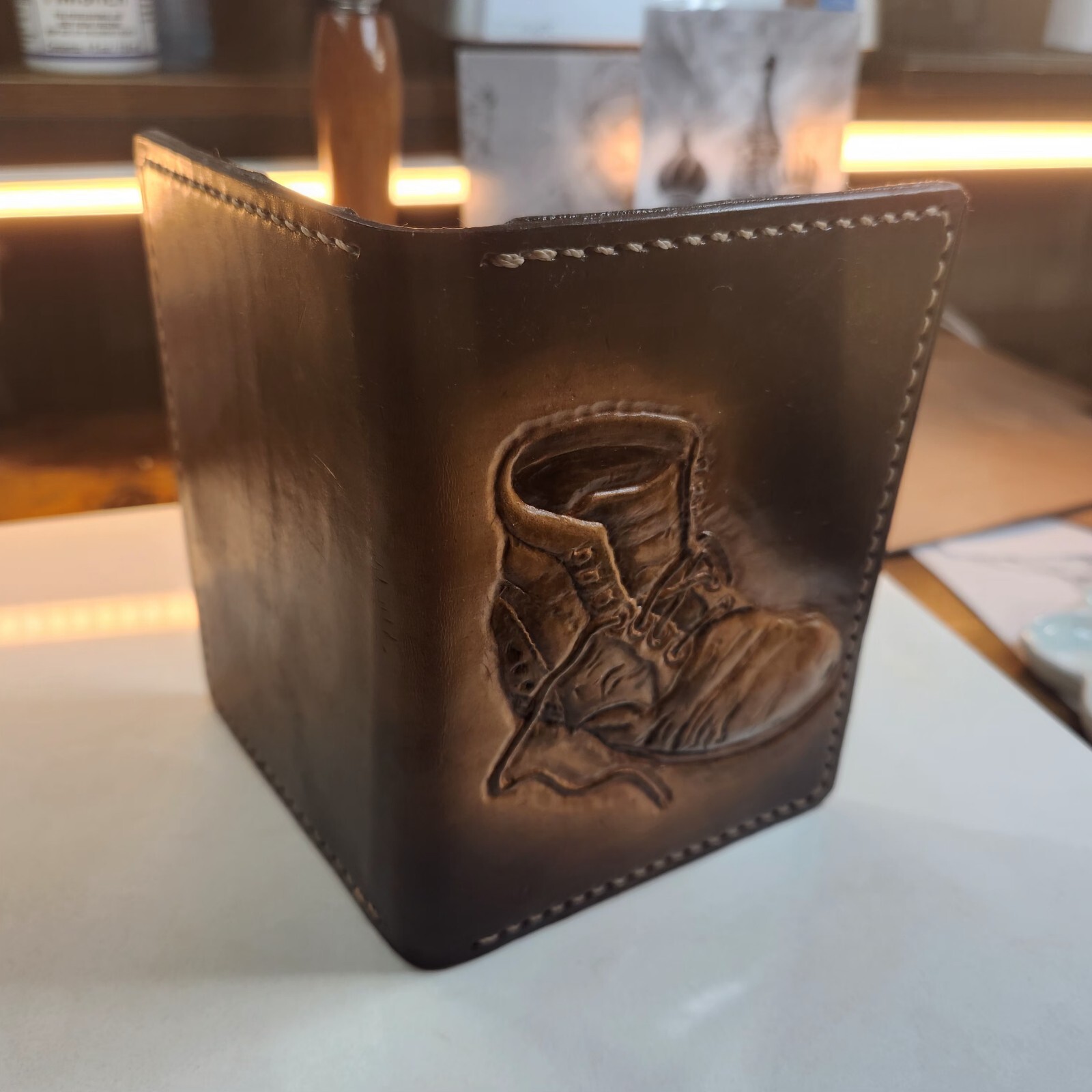 Leather Passport Holder RFID Blocking Travel Organizer Case  -image