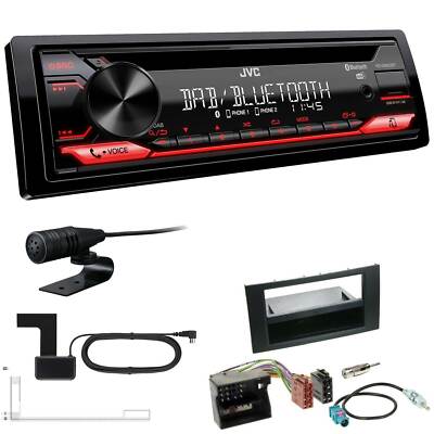 JVC KD-DB622BT DAB inkl Antenne Bluetooth Einbauset für Ford Focus II anthrazit