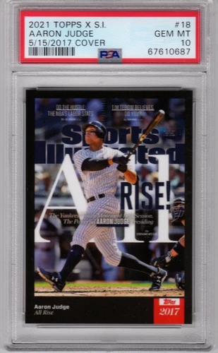 2021 TOPPS X SPORTS ILLUSTRATED AARON JUDGE  - #18 - PSA 10 - YANKEES